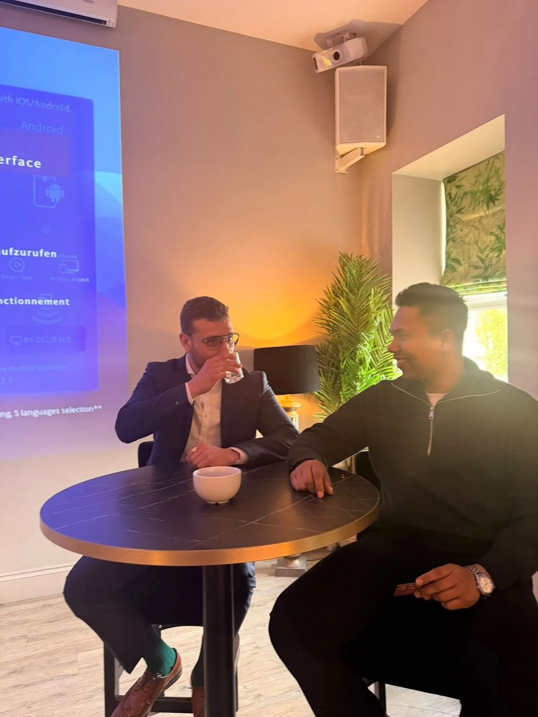 Meeting a founder over coffee