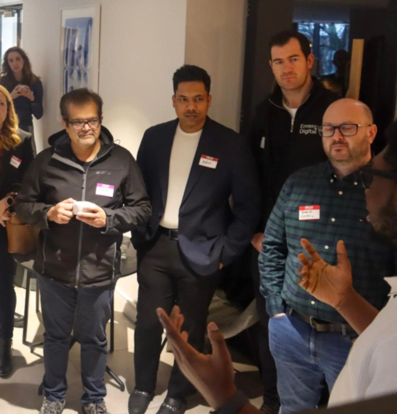 Meeting founders at a business meetup